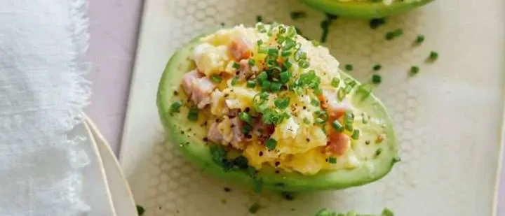 Hard-Boiled Eggs with Chopped Avocado